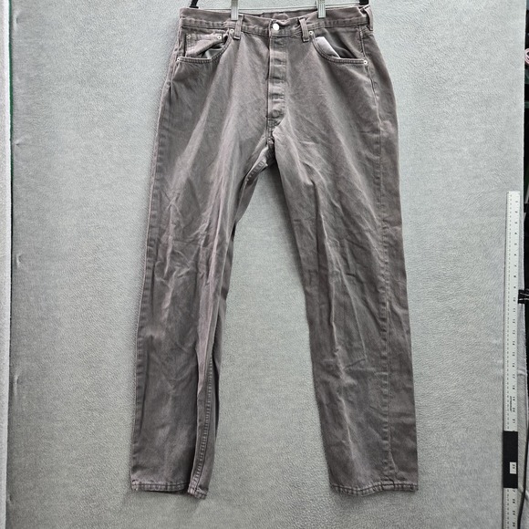 Levi's Other - VINTAGE Levi's 501 Men Jeans 38X34 Gray Denim Original‎ Fit Straight Leg Y2K USA